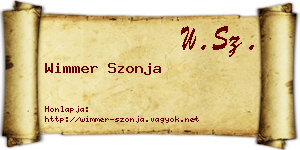 Wimmer Szonja névjegykártya
